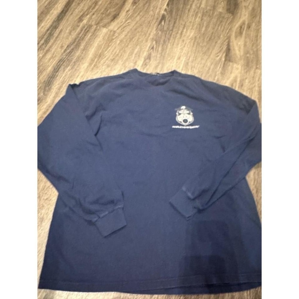 Harley-Davidson Mens Navy Blue Police Motorcycles Long Sleeve T-Shirt L